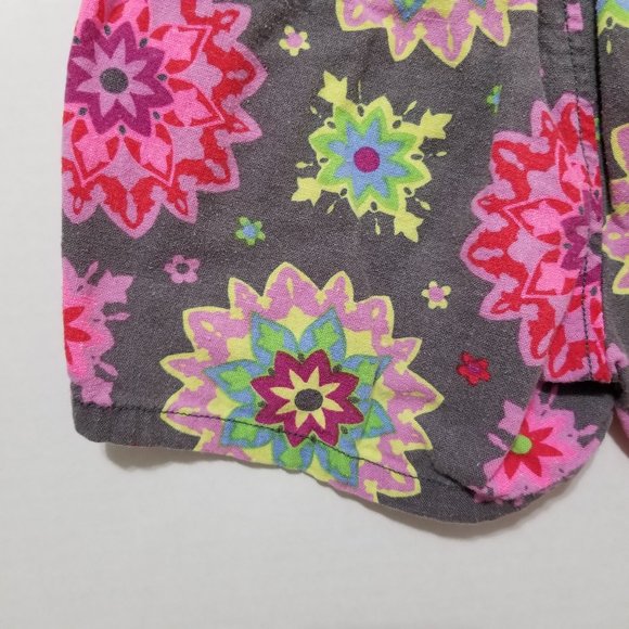 Old Navy shorts 14 Printed Linen Knight Time floral mandala print adjustable - Picture 12 of 16